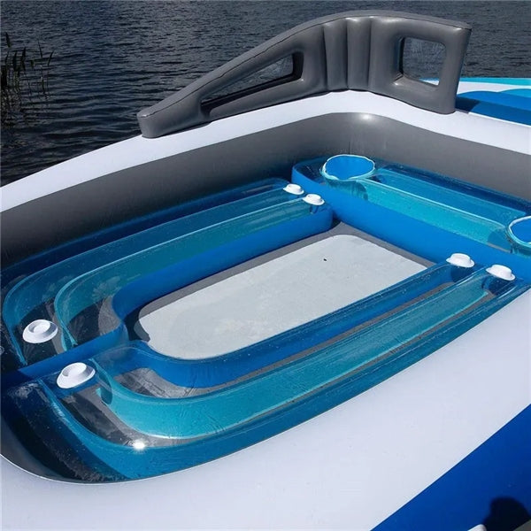 Eco-friendly PVC Inflatable 6 Man Beach Pool Float Boat