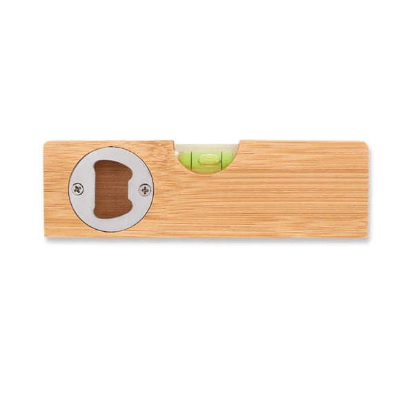Bamboo Level With Bottle Opener