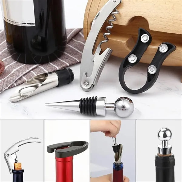 Wine Bottle Opener Set In Barrel