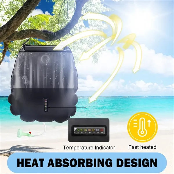 5 Gallon Solar Heated Camping Shower Bag