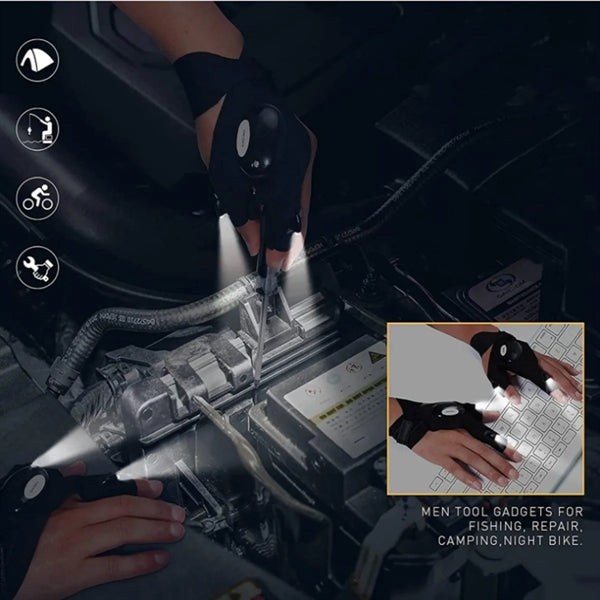 Flashlights Gloves With Color Box