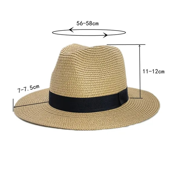 Wide Brim Straw Panama Hat