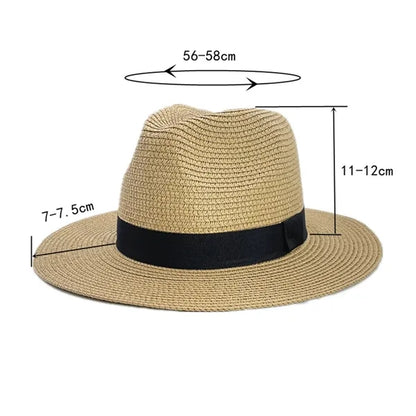 Wide Brim Straw Panama Hat