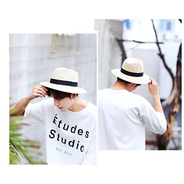 Wide Brim Straw Panama Hat