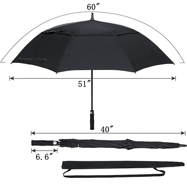 60" Automatic Open Golf Umbrella