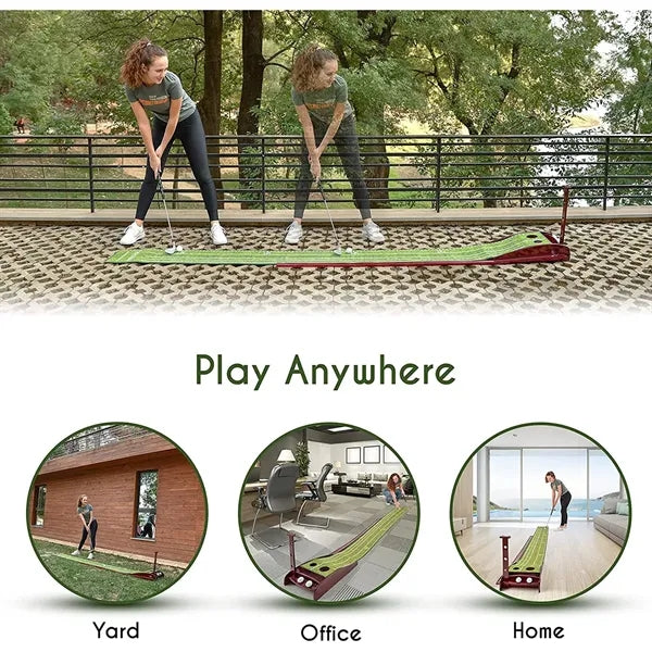 Indoor Golf Mat with Automatic Ball Return Function