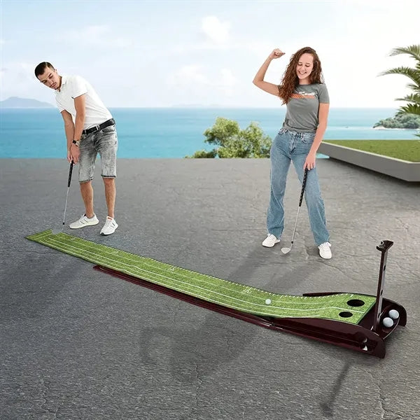 Indoor Golf Mat with Automatic Ball Return Function