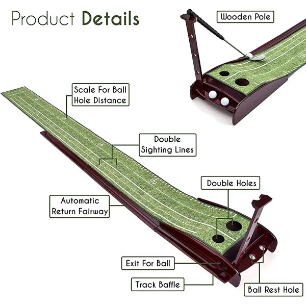 Indoor Golf Mat with Automatic Ball Return Function