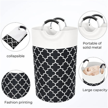 85L Laundry Basket Clothes Hamper Collapsible With Handles