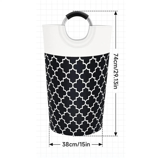 85L Laundry Basket Clothes Hamper Collapsible With Handles
