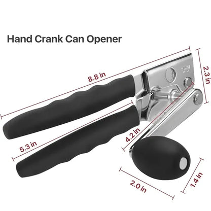 Commercial Can Opener Hand Crank Manual Heavy Duty Magnet