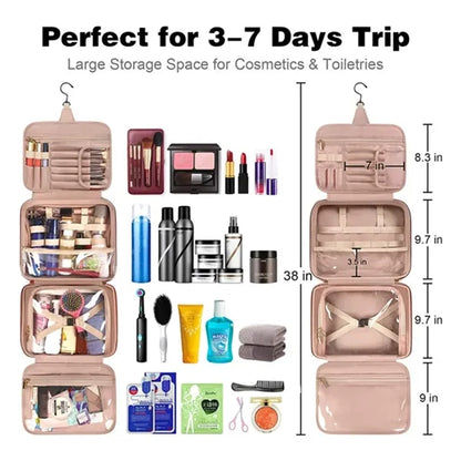 Pink Travel Toiletry Hanging Bag for Women