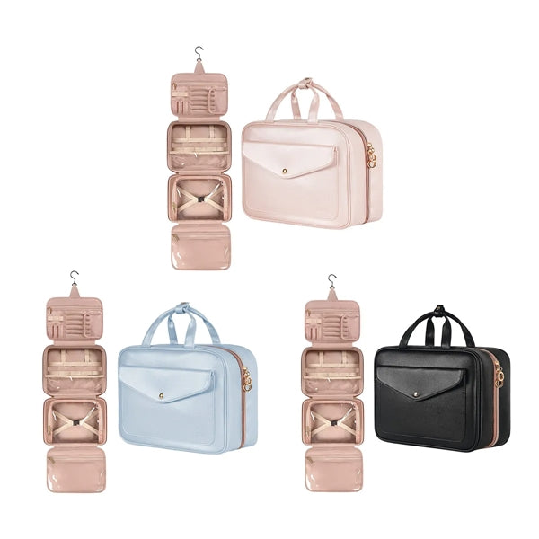 Pink Travel Toiletry Hanging Bag for Women
