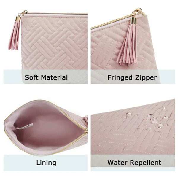 Small Cosmetic Bag Elegant Roomy Makeup Lipstick Pouch