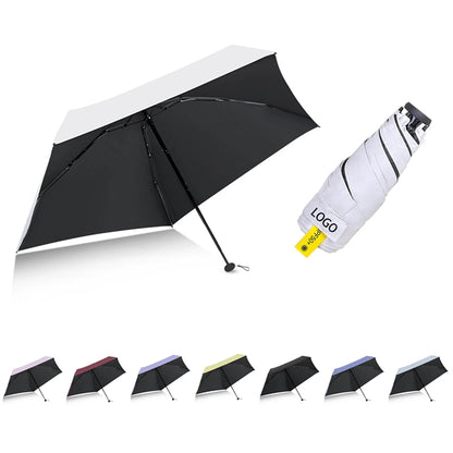 Mini Five-Fold Vinyl Folding Sun Umbrella