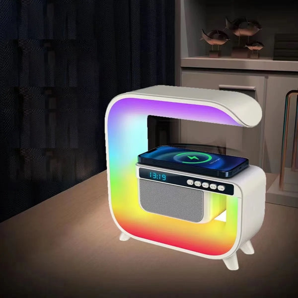 Portable Wireless Speaker with Phone Charger LED Lamp