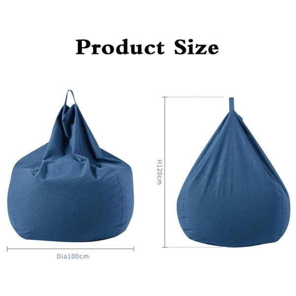 Storage Bean Bag Chair Lazy Sofa With Filler