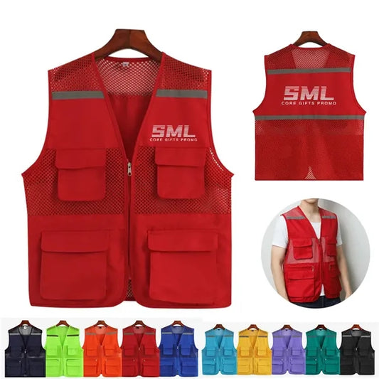 Reflective Safety Vest with Pouch