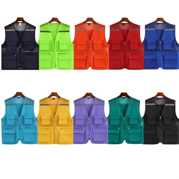Reflective Safety Vest with Pouch