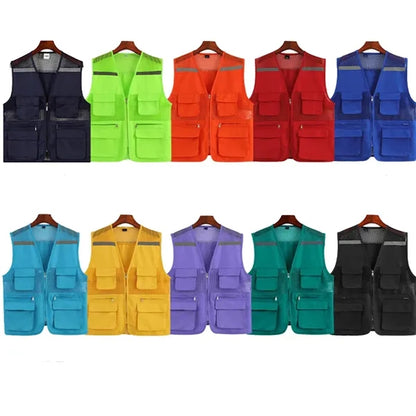Reflective Safety Vest with Pouch