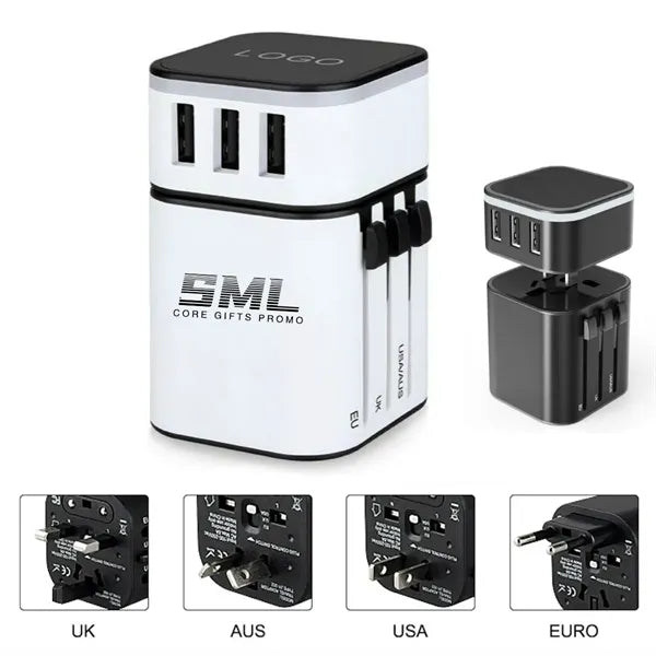 Worldwide All in One Universal Travel Wall Plug Adaptor