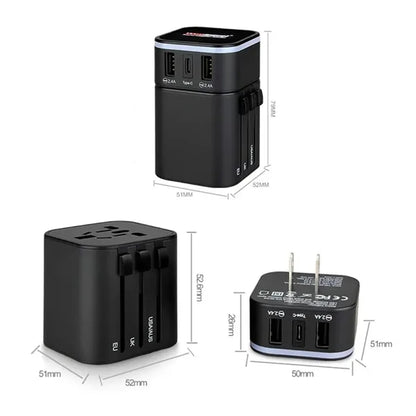 Worldwide All in One Universal Travel Wall Plug Adaptor