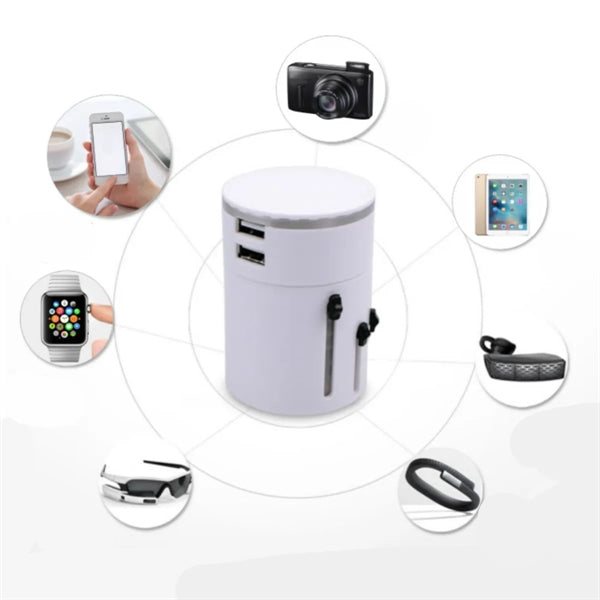 Worldwide All in One Universal Travel Wall Plug Adaptor
