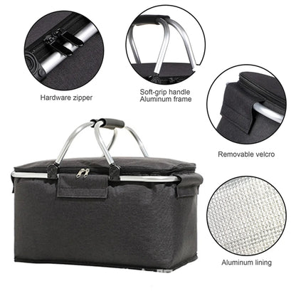 Insulated Cooler Picnic Basket