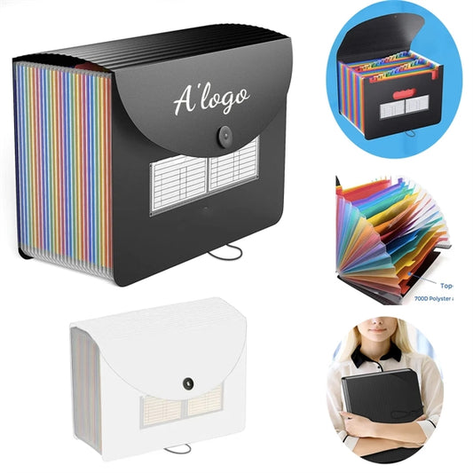 24 Pocket Expanding File Folder with Expandable Cover