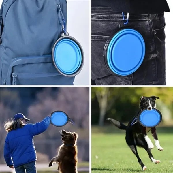 Folding Bowl With Carabiner Hook