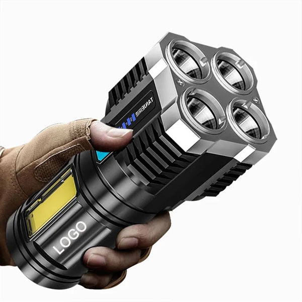 Outdoor LED Portable Home USB Rechargeable Flashlight