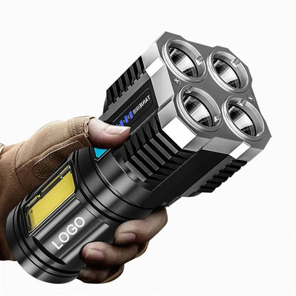 Outdoor LED Portable Home USB Rechargeable Flashlight