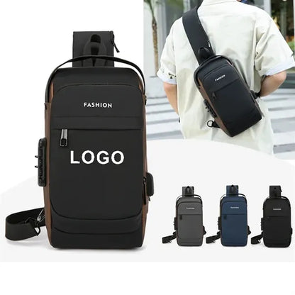 Waterproof Crossbody Chest Bag with Lock