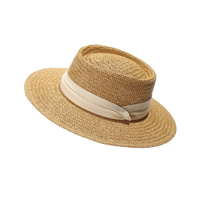 Womens Wide Brim Straw Summer Beach Sun Hat