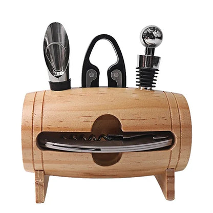 Wine Bottle Opener Set In Barrel