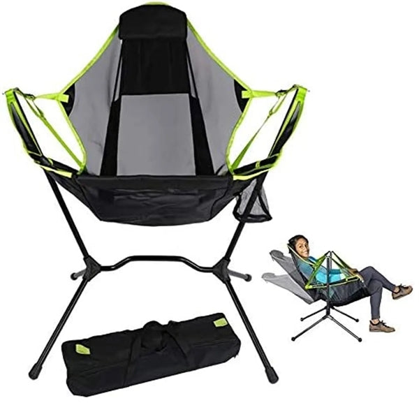 Folding Camping Rocking Chair With Pillow