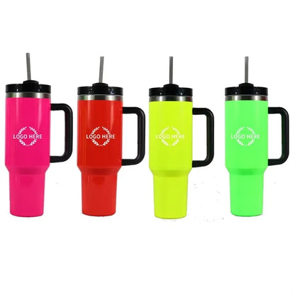 40 OZ Fashion Fluorescent  Color Tumbler with Lid