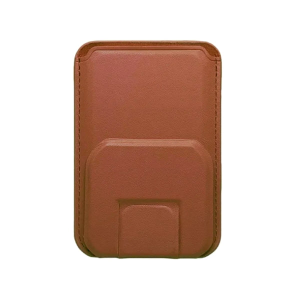 Magnetic Leather Wallet Cards Holder Stand with Kickstand