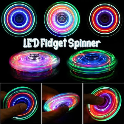 LED Light Up Figer Fidget Spinners for Kids And Adult