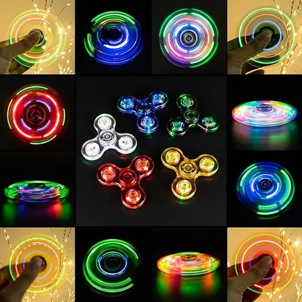LED Light Up Figer Fidget Spinners for Kids And Adult