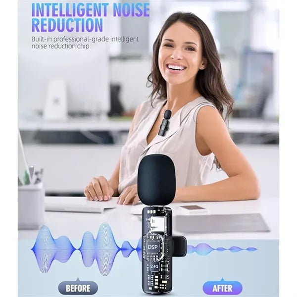 3 in 1 Wireless Lavalier Microphones