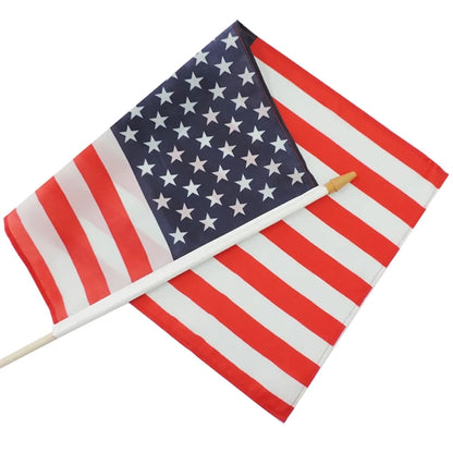 11 4/5 " x 17 7/10 " Custom Polyester Hand Waving Flag