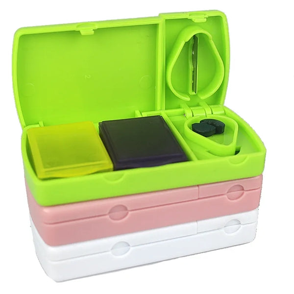 Pill Box with Medicine Cutter