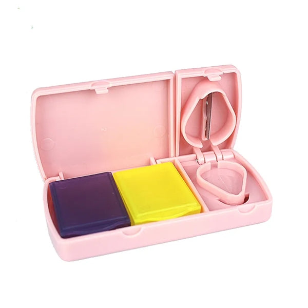 Pill Box with Medicine Cutter