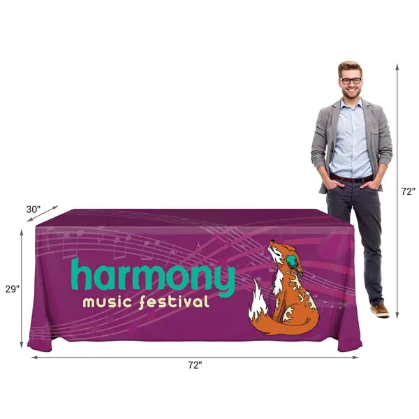 6' Knit Polyester Custom Throw Style Table Cover