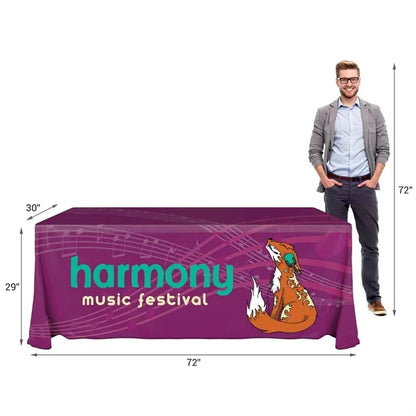 6' Knit Polyester Custom Throw Style Table Cover