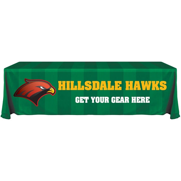 8' Knit Polyester Custom Throw Style Table Cover
