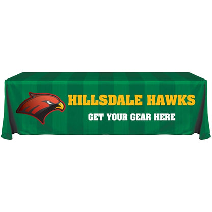 8' Knit Polyester Custom Throw Style Table Cover