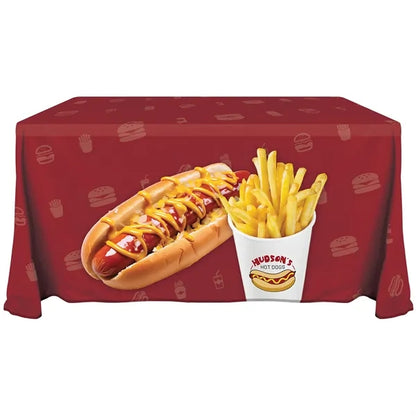 4' Knit Polyester Custom Throw Style Table Cover