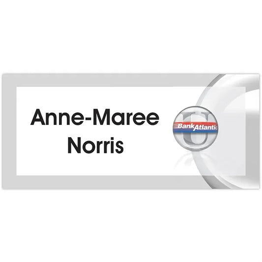 3-6 Sq In Fort Worth Full Color Plastic Name Badge